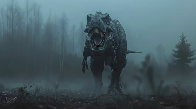 Tyrannosaurus rex in het wild