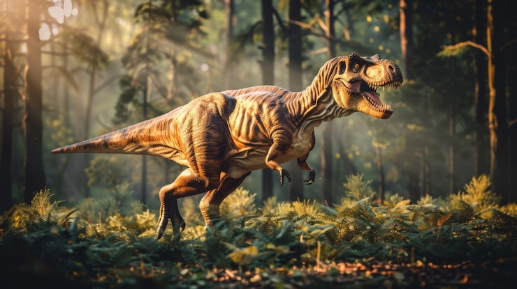 Gratis Foto tyrannosaurus rex in het wild