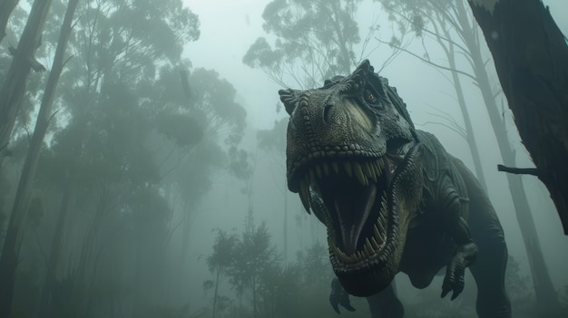 Gratis foto tyrannosaurus rex in het wild