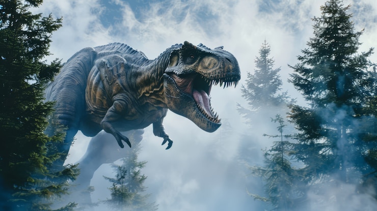 Gratis Foto tyrannosaurus rex in het wild