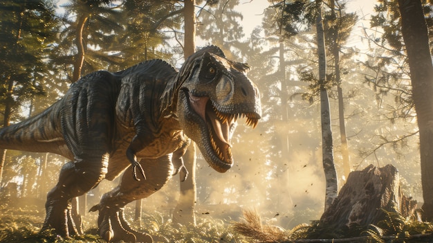 Gratis foto tyrannosaurus rex in the wild