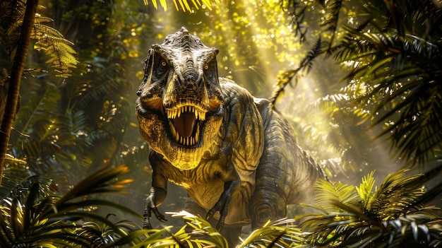 Gratis foto tyrannosaurus rex in the wild