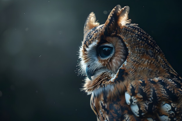 Gratis foto uil buiten in de koude natuur met dromerige esthetiek