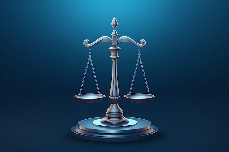 Gratis Foto uitzicht op 3d-schalen voor justitie