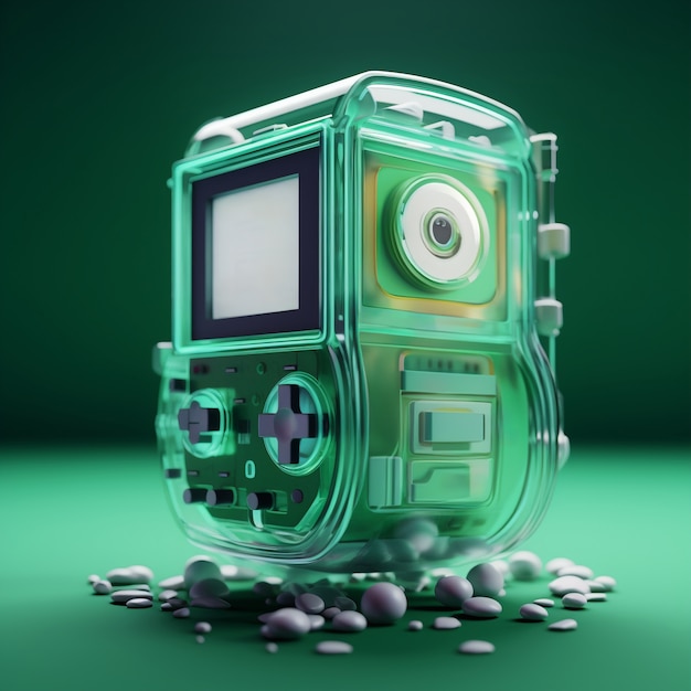 Uitzicht op 3D-spelapparaat