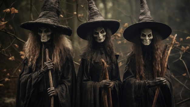 Gratis foto uitzicht op angstaanjagende heksen