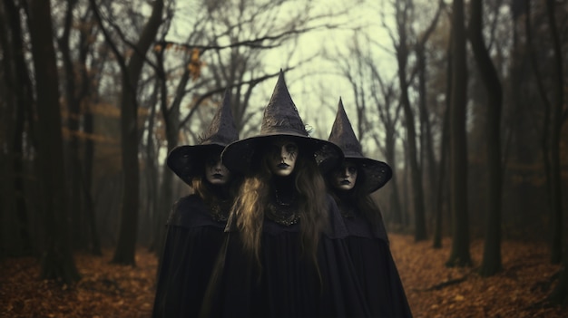 Gratis foto uitzicht op angstaanjagende heksen