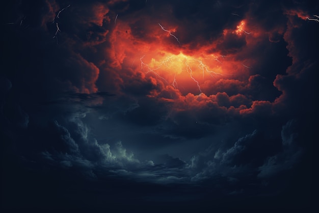 Gratis foto uitzicht op apocalyptische donkere wolken
