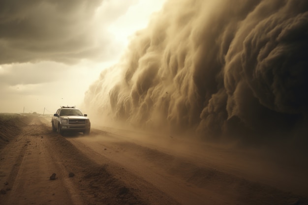 Gratis foto uitzicht op apocalyptische donkere wolken