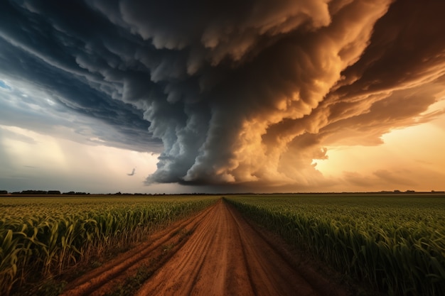 Gratis foto uitzicht op apocalyptische donkere wolken