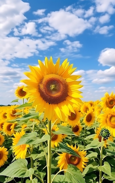 Gratis foto uitzicht op bloeiende zonnebloem