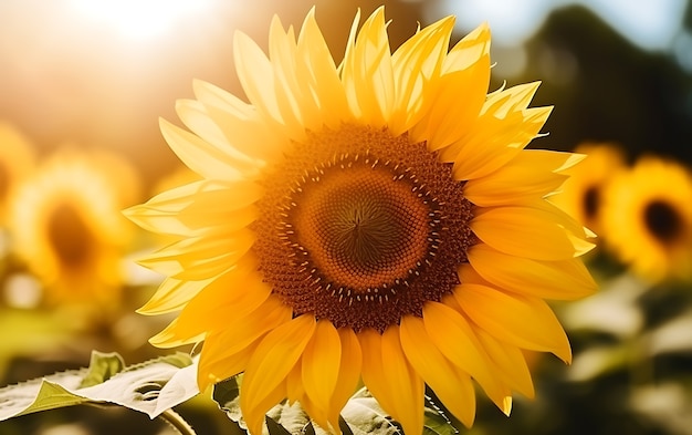 Gratis foto uitzicht op bloeiende zonnebloem