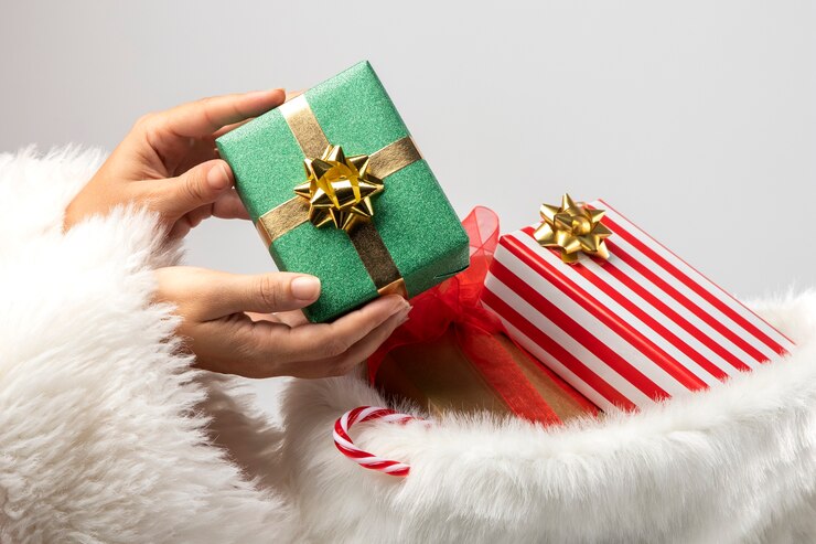 Gratis Foto uitzicht op de sinterklaas tas met geschenken