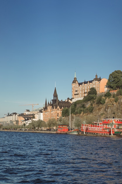 Uitzicht op de stad. landschappen van Stockholm, Zweden.