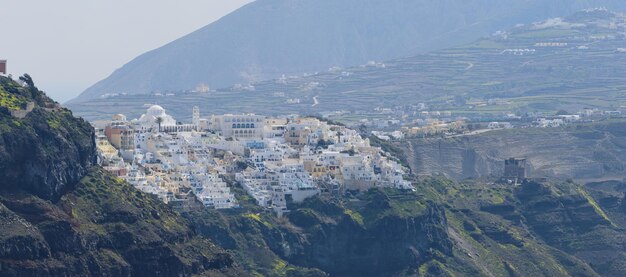 Uitzicht op de stad thira santorini griekenland
