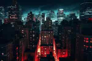 Gratis foto uitzicht op de stedelijke stad 's nachts
