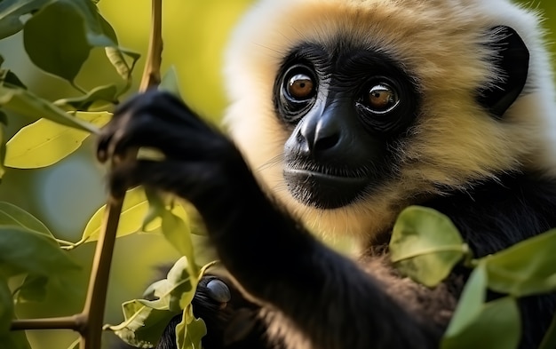 Gratis foto uitzicht op de wilde gibbon aap