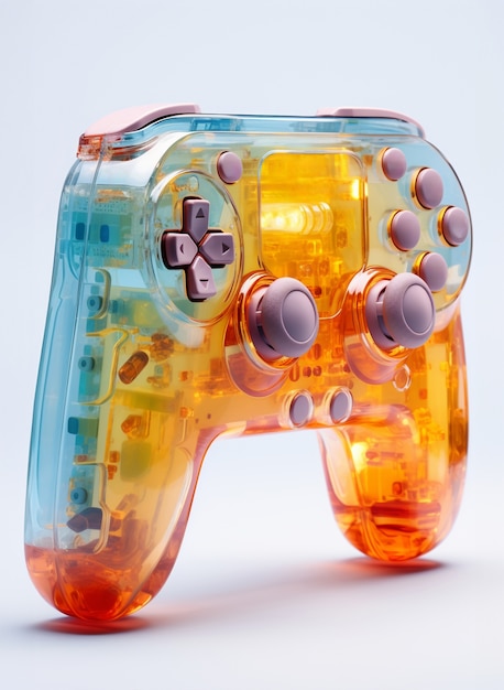 Uitzicht op een 3D-videogame-controller