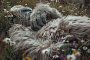 Gratis foto uitzicht op een bigfoot in de natuur in de open lucht