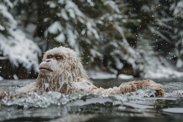 Gratis foto uitzicht op een bigfoot in de natuur in de open lucht