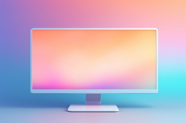 Gratis foto uitzicht op een computermonitor met gradiëntweergave