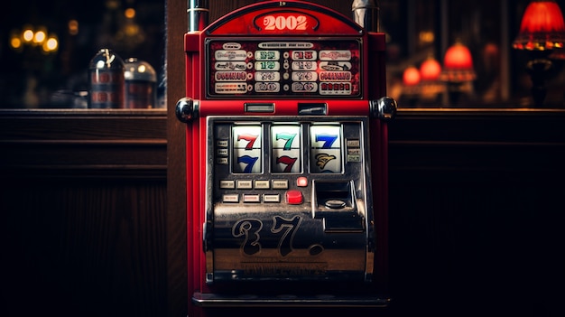 Gratis foto uitzicht op een gokautomaat in een casino