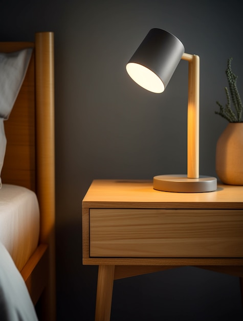 Gratis foto uitzicht op een moderne fotorealistische lamp