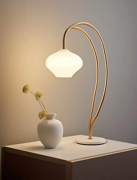 Gratis foto uitzicht op een moderne fotorealistische lamp