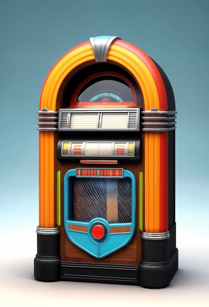 Uitzicht op een retro-achtige jukebox