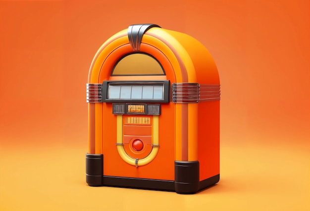 Uitzicht op een retro-achtige jukebox