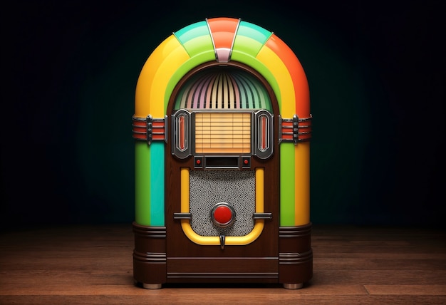 Uitzicht op een retro-achtige jukebox