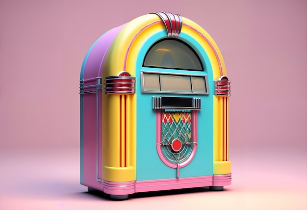 Uitzicht op een retro jukebox-muziekmachine