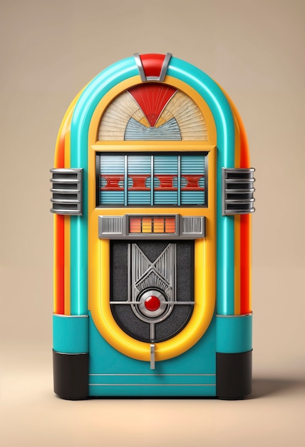 Gratis foto uitzicht op een retro jukebox-muziekmachine