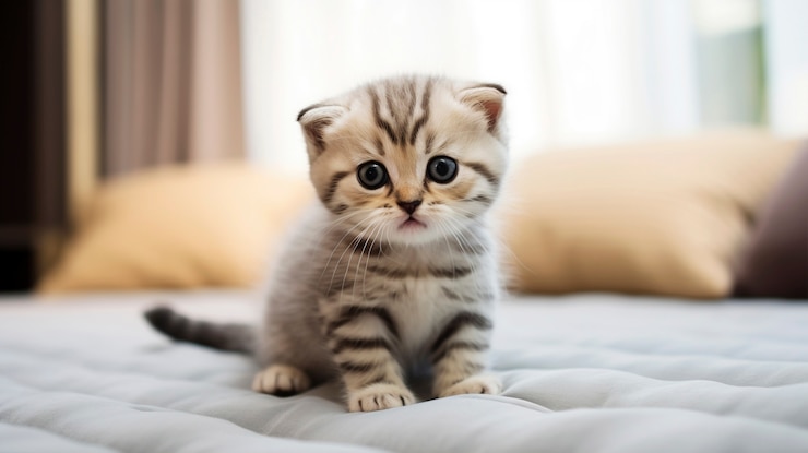 Gratis Foto uitzicht op een schattig kitten in het huis