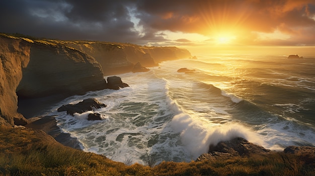 Uitzicht op een spectaculair natuurlandschap