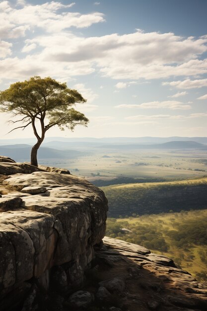 Uitzicht op een spectaculair natuurlandschap