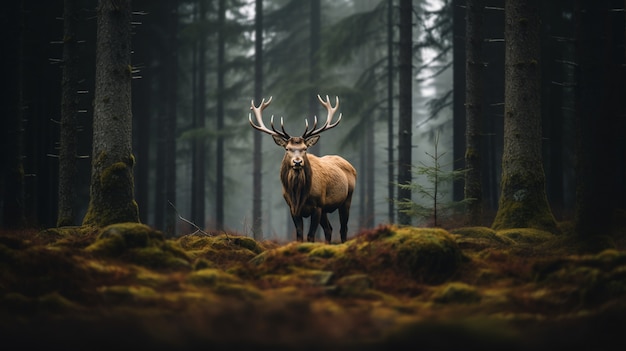 Uitzicht op een wild hert