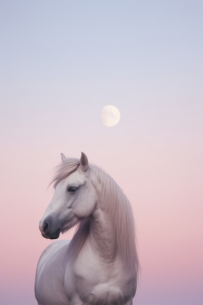 Gratis foto uitzicht op een wild paard