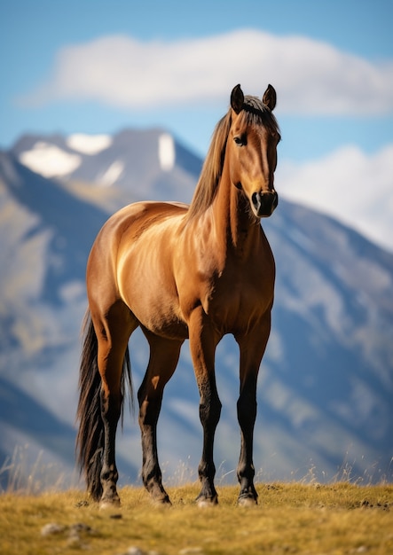 Gratis foto uitzicht op een wild paard