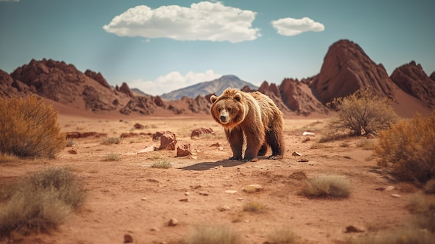 Gratis foto uitzicht op een wilde beer