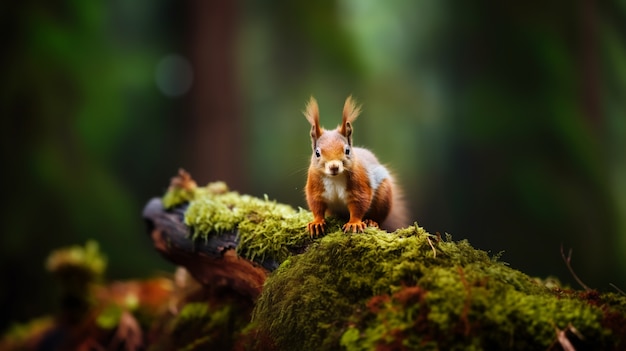 Uitzicht op een wilde eekhoorn