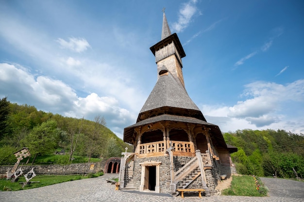 Uitzicht op het Barsana-klooster Roemenië