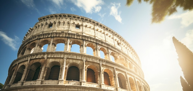 Gratis foto uitzicht op het colosseum van het oude romeinse rijk