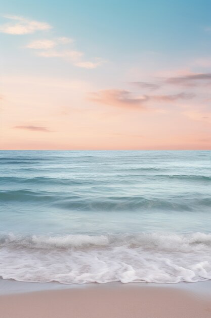 Uitzicht op het strand met oceaanwater