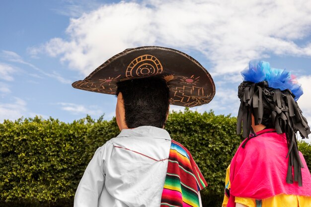 Uitzicht op Mexicaanse architectuur en cultuur