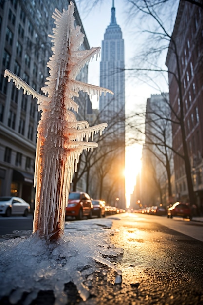 Gratis foto uitzicht op new york met empire state building