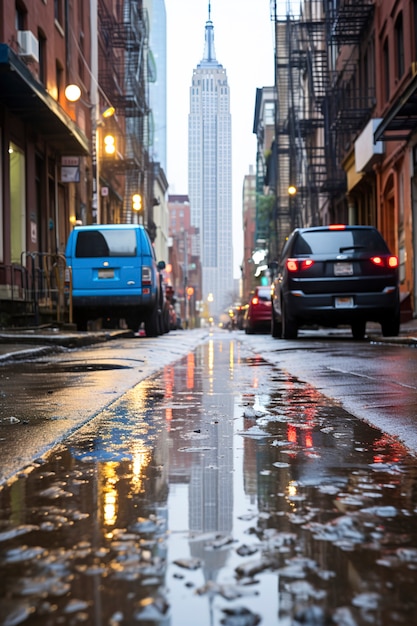 Gratis foto uitzicht op new york met empire state building