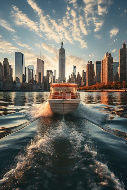 Uitzicht op New York met Empire State Building