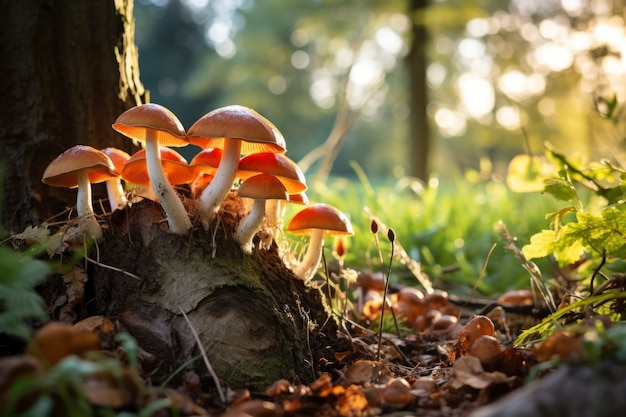 Gratis foto uitzicht op paddenstoelen in de natuur