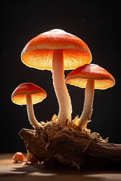 Uitzicht op paddenstoelen in de natuur